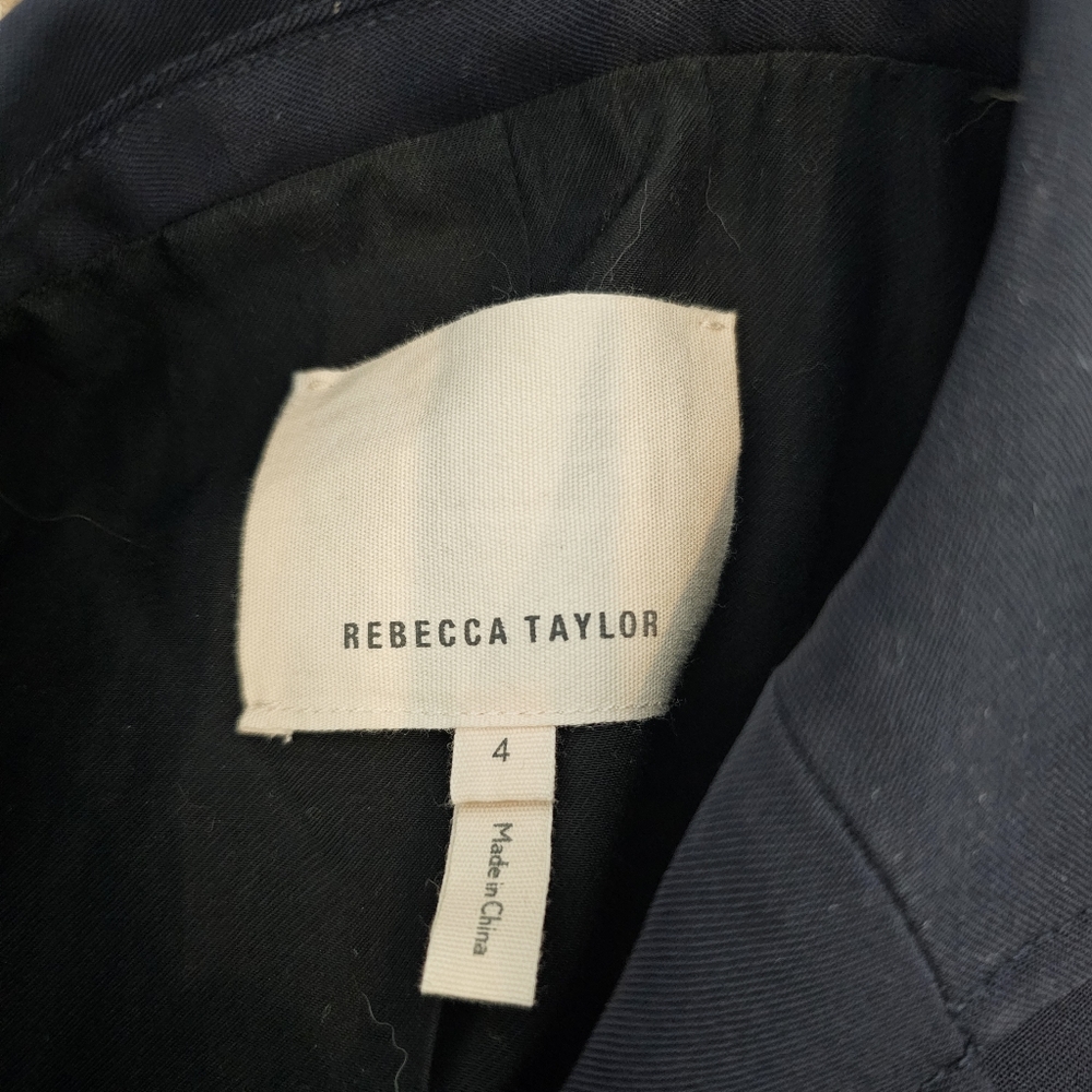 Rebecca Taylor Spring Ruffle Jacket in Navy - Picture 6 of 8